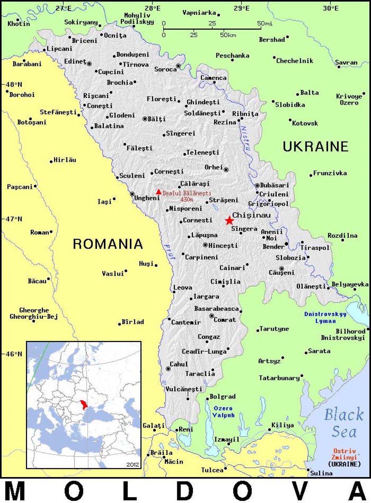 Kaart Moldova riik 