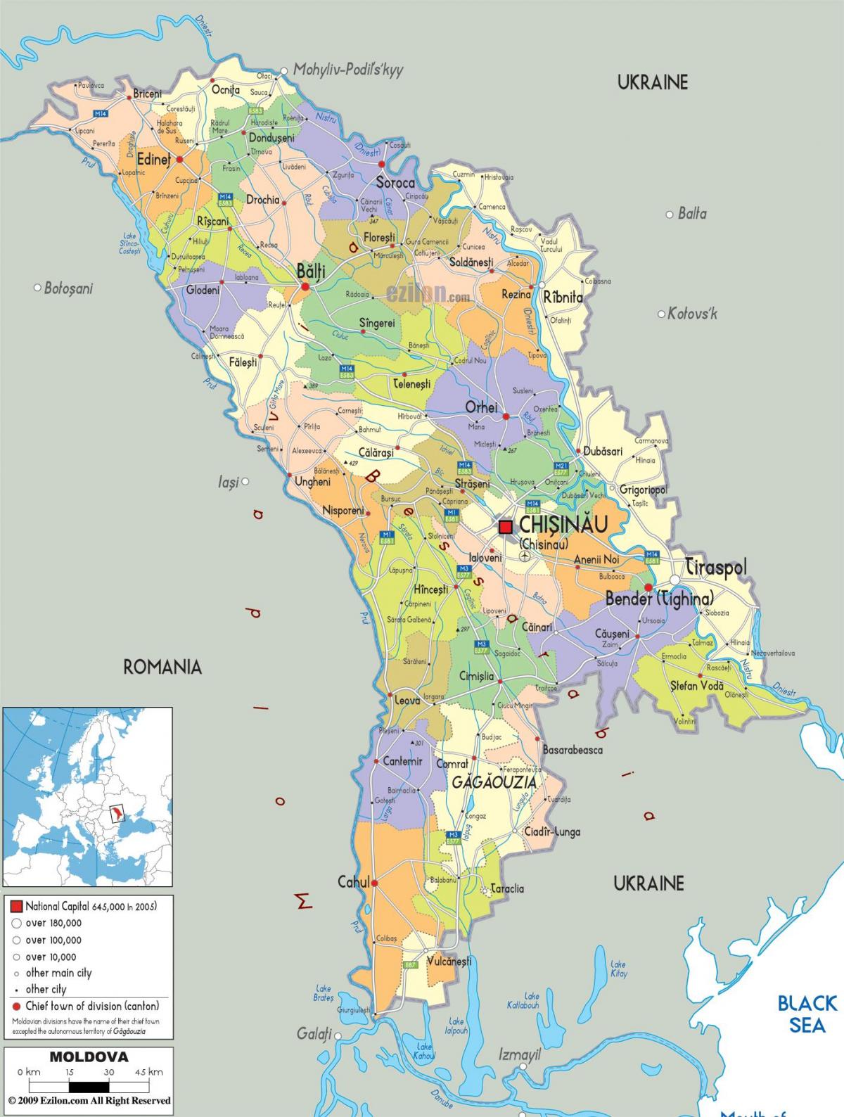 Kaart tiraspol Moldova